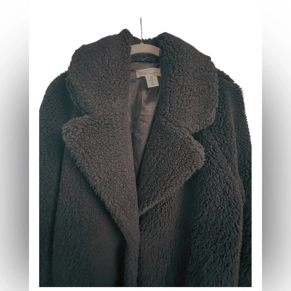 H&M: “Long Pile” / Teddy Coat (Black, Size M) - Picture 2 of 6